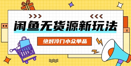 闲鱼无货源冷门单品项目，绝对冷门小众单品-洪烁网创