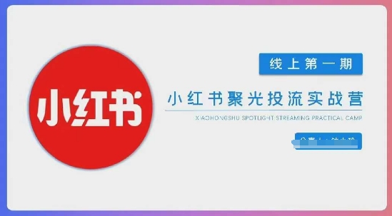 小红书聚光陪跑第一期，教你从0到1玩转小红书聚光投流，搭建小红书付费投流团队，更快的见到效果-洪烁网创